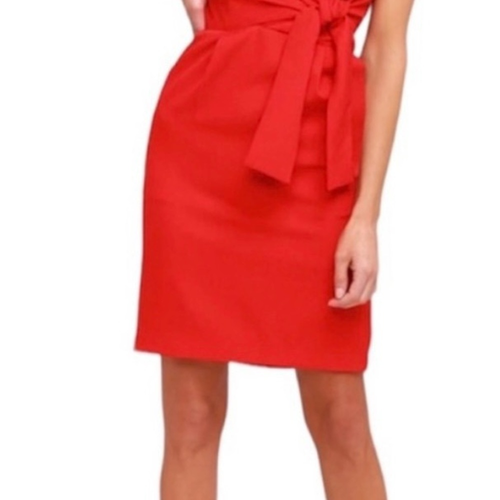 NWOT | Lulu's Zealous Love Red Tie-Front Dress - Picture 2 of 5